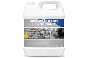 Plantawa Impermeabilizante Transparente Líquido 5L. Hidrofugante Invisible, No Genera Película, Protección Total en Fachadas, Hormigón,Terrazas, Tejados. Repelente al Agua, waterproof.