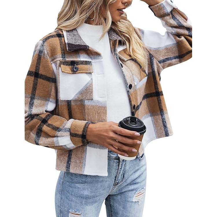 IWOLLENCE Jas Vrouwen Dames Casual Jassen Dames Corduroy Shirt Jas UK Revers Knop-Neer Lange Mouwen met Zakken, Kaki, XL