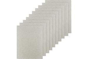 DNDGDLUA 10 láminas de mica para microondas, 12 x 15 cm, cubierta guía de onda, placa de mica, Mica para microondas, universal, cortada a medida, para secador de pelo, tostadora, 02456