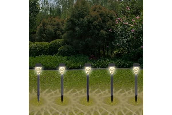 BEPER P207ILO050 Lot de 5 lampes solaires de jardin, lampes de jardin et d'extérieur, avec LED, panneau de direction d'extérieur à énergie solaire, lampes solaires avec piquet, IP44, recharge