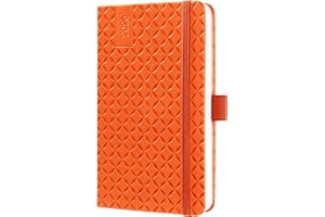 ‎SIGEL SIGEL J6118 Wochenkalender 2026 A6 orange, Hardcover, Gummiband, Stiftschlaufe, Einstecktasche, 174 Seiten, vegan, Buchkalender, Terminplaner Taschenkalender Jolie