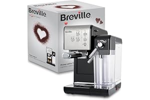 Breville Prima Latte II Espresso | Machine à latte & cappuccino | Pompe 15 bars professionnelle & mousseur de lait | Argent [VCF108X]