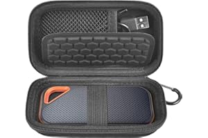 GWCASE Case Compatible with SanDisk Extreme Pro Portable External SSD 4TB 1TB 2TB. Hard Drive Carrying Travel Holder for Crucial X8 Solid State Drive (Box Only)-Black