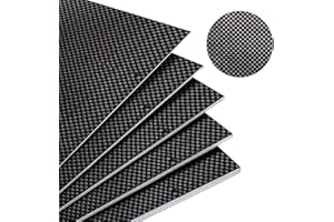 Kalolary Kohlefaserplatte Kohlefaser Platte, 100% 3K Glatte Oberfläche Karbon Carbonfaserplatten für handgefertigte DIY Geldbörsen Modellteil Reparaturplatte (Leinwandbindung, 300 * 300 * 1mm)