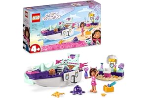 LEGO 10786 Gabby et la Maison Magique Le Bateau et Le Spa de Gabby et Marine, Set avec Salon de Beauté, Figurines et Accessoires, Jouet pour Filles, Garçons, Enfants Dès 4 Ans