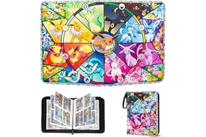 FUXGAOZH Classeur Carte Pokemon,50 Pages Classeur Carte,400 Poches Cartes Album Porte Cartes,Portable Imperméable Album de Collection pour Carte,Un Cadeau Les garçons et Les Filles (YB400)