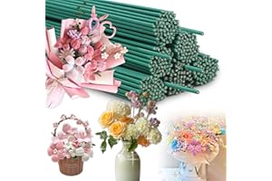 Zamety 100 Pezzi Filo di Ferro per Fioristi, Filo di Ferro Modellabile 30cm, Steli per Fiori 2mm, Filo Verde, Filo per Fioristi, Filo Floreale Morbido per Composizioni Floreali e Fiori Artificiali