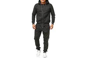 Violento Jogginganzug | Herren | Männer | Trainingsanzug | Tracksuit | Uni Colour | Sportanzug | Fitness 586 Basics Baumwolle | Homewear Präsentationsanzug