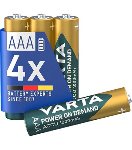 VARTA Batterie Ricaricabili AAA Rechargeable Ready2Use Precaricata Micro Ni-Mh (pacco Da 4 - Foto 13