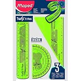 Maped 1 x Yeşil &ccedil;evirmeli 'n Flex geometri seti, a&ccedil;ı &ouml;l&ccedil;er, mezura, Quatra seti.