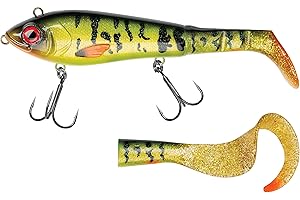 Abu Garcia Svartzonker McHybrid Hybrid Fishing Lure – Soft and Hard Hybrid Design for Freshwater and Saltwater Pike, Perch, & Trout Fishing, Eco-Friendly Materials Hand Painted, 16.5cm & 20cm Colours