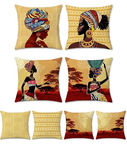 Set Di 4 Federe Per Cuscini 45x45 Cm Con Motivo Mandala Floreale | Cuscini Divano Boho Etnico Con Cerniera Nascosta | Poliestere Morbido