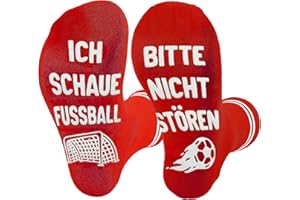 ZOEWEI Lustige Fussball Socken für Männer, Fussball Fanartikel Geschenke für Männer Papa Fussball Geschenke Jungen Geburtstagsgeschenk für Männer Jungen Fußballliebhaber