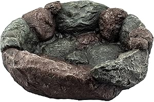 Intergarden Vogeltränke/Vogelbad Manukau Größe L - 34,2x30x10cm aus hochwertigem Polystone - Naturstein-Optik widerstandsfähig und naturgetreu