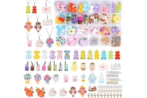 OFUN Orecchini fai da te, Set Ciondoli Per Ragazze Bambini, Perline Gioielli Charms per Costumi Halloween, Decorazioni Natalizie Regalo Natale per Ragazza