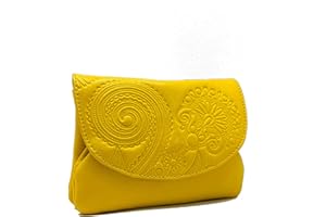 LUGUPELL Monedero de Mujer, Señora y Chica de Piel (Amarillo)