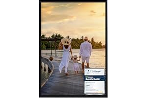 CABBEL 1x oprawa 50x70 cm czarna | na plakat, dokumenty, kolaż | drewniana z MDF, szkło akrylowe | do puzzli, zdjęć, do powieszenia