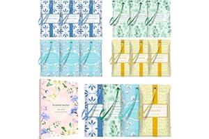 SCENTORINI Sacchetti Profumati per Cassetti, Armadi, Bagno ecc 10g x 16 Bustine, 4 Profumazioni, Lino, Cotone, Salvia Eucalipto, Vaniglia