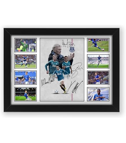 Print Signé Et Encadré Duncan Ferguson Everton - Original, Football, Collector