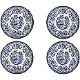 Churchill New Royal Wessex Tonquin Blue Chelsea 10" Dinner Plate - Set of 4, Made in England, TONB00111