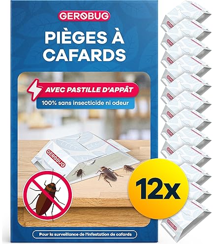 Piege cafard 5 Pcs - Pièges à Colle Anti Cafards Puissant - Répulsifs à
