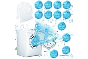 WHALINE Acchiappa Peli per Lavatrice,12 Pezzi Cattura Peli Lavatrice Animali Rimuovere Raccogli Peli Animali Lavatrice Levapelucchi per Lavatrice Rimuovi Peli Animali per Cani,Gatto,Peluche in Lavatrice