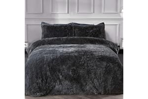 Sleepdown 5056242754626 Juego edredón con Fundas de Almohada, Color Gris carbón, Muy Suave, de fácil Cuidado, tamaño Super King (220 x 260 cm), Poliéster, Matrimonio Grande, 1 pc