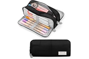 Yordawn Astuccio Astuccio Grande Portamatite Capacità con 3 Scomparti Astuccio Portapenne per Bambina Ragazza Ragazzo Adulto Adolescente Studente Collegio Forniture Scuola Media Regalo