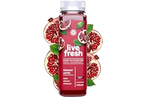 ‎LIVEFRESH LiveFresh 30 Tage Granatapfelsaft Kur | Kaltgepresste Saftkur | Direktsaft aus 100% Granatapfel | Hergestellt im Süden Deutschlands | 30x250ml | Inkl. 7,50€ Pfand