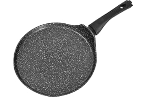 Blackmoor 26cm Pancake Pan/Non-Stick Pancake Frying Pan/Suitable for Induction Hob, Electric and Gas Hobs/Crepe Pan, Roti Maker, Omelette Pan, Chapati Pan, Tawa /, Black
