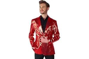 SUITMEISTER - Paillettes Blazers - Disco Glitter Party Blazer per Uomini - Natale Mardi Gras Halloween Costume Party Blazers, Sandali Adventure Seeker, punta chiusa - T - Bambini
