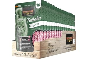 Leonardo Fresh Bag [16 x 85 g Multipack] | Cereal Free Wet Food for Cats | Wet Food Complete Food in Single Portion Bag (Pure Turkey, 85 g)