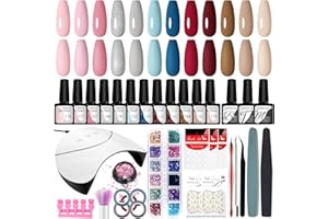‎VANREESA Gel Nagellack Set, VANREESA 12 Stk. Gel Nagellack mit 36W Nagel Lampe Gel Farblack für Nägel U V Nagellack Maniküre Starter Set Gel Polish Set Geschenk für Frauen