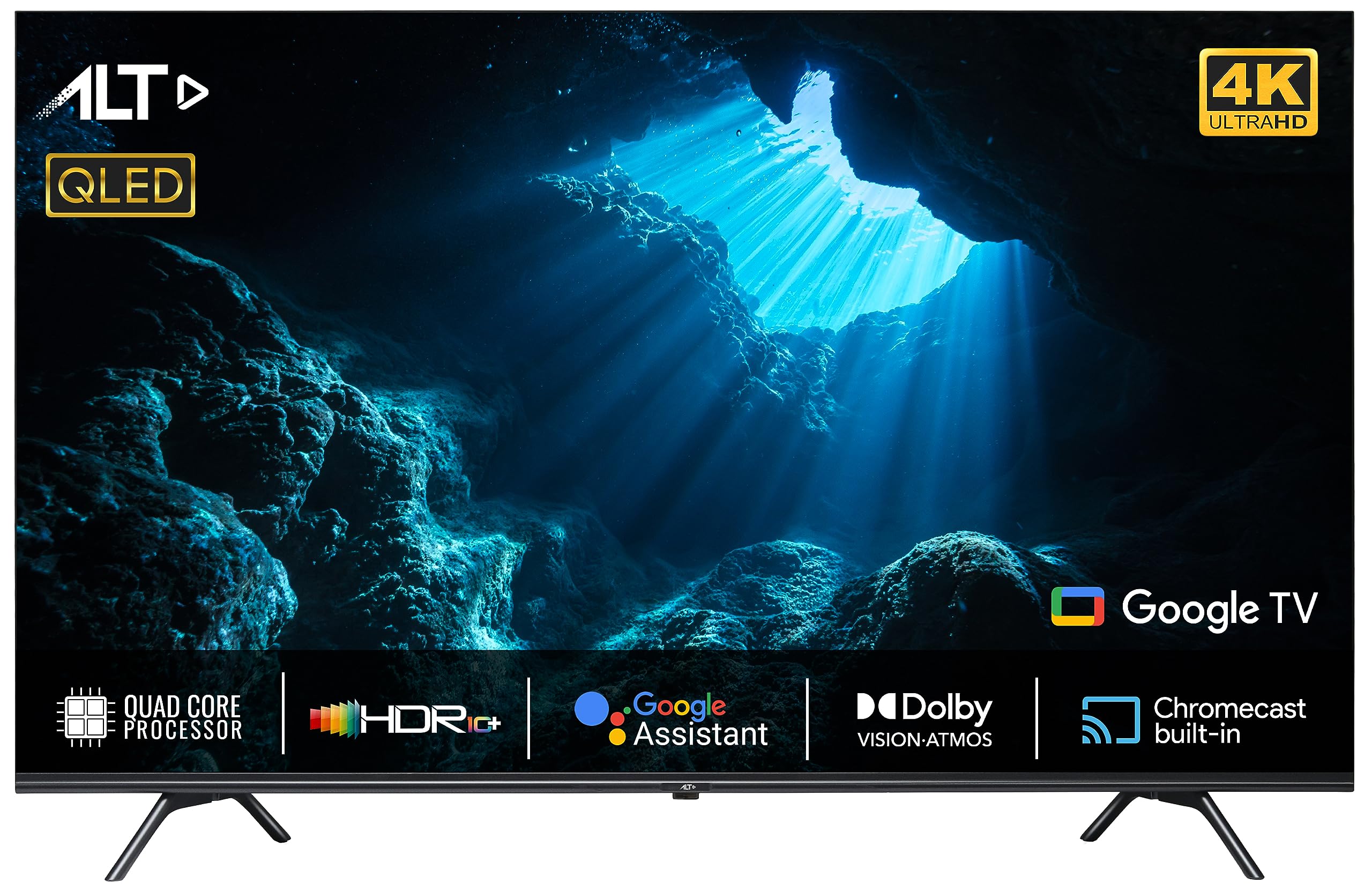 ALT 126 cm (50 inch) Premium Series 4K Ultra HD QLED Google Smart TV 50QUGA1 (Black) 2023 Model