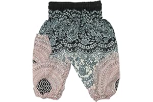 Lofbaz Bebé Pantalones Harem Cintura Alforzada Bohemio Aladdin Pantalones