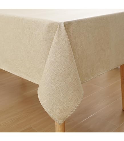 DAPU Set Di 6 Tovaglioli In Lino Francese 100%, 45x45 Cm, Beige, Lavabili In Lavatrice, Con Orlo A Giorno