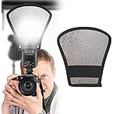 Diffusori Flash Portatili, Diffusore Flash Universale, Flash Diffusore di Luce Argento Bianco, Flash Portatile Riflettore Spe
