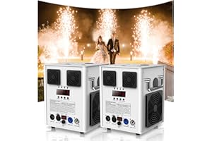PROPULSION LIFE Efecto Escénico Máquina de Chispas,2PCS 530W DMX Chispas Frías Máquina con Control Remoto, Alcance 3-5 Metros Máquina de Efectos Especiales de Chispas Frías, para DJ,Boda,Halloween,Navidad, Fiesta