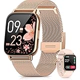 SWGOTA Smartwatch Donna Chiamate Bluetooth 5.2, 1.85" HD Smart Watch Orologio con Cardiofrequenzimetro SpO2 Sonno Fisiologia 