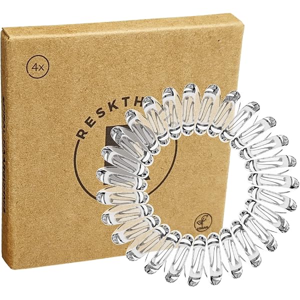 Oblique Unique 9er-Set Spiral-Haargummis – Telefonkabel-Look, Elastisch, Als Haarband Oder Armband TragbAR (Schwarz Oder Braun)