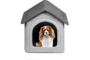 R Rexproduct Home Premium Hundehütte Hundehaus Tierhaus Flattbar Wasserfest Kratzfest Grau-Melange XL (46x52x53 cm)
