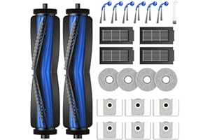 YONEENAIR 23 Stück Zubehörset für ECOVACS DEEBOT T30C Omni/ T30C Omni Gen2 Saugroboter, 2 Hauptbürste,6 Staubbeutel, 4 Wischtücher, 4 HEPA-Filter, 6 Seitenbürsten,1 Reinigungsbürste, T30C Omni Ersatzteile