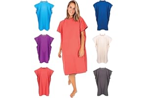 Gräfenstayn Ponczo kąpielowe premium z guzikami – Öekotex 100 – pomoc w przebieraniu się dla kobiet i mężczyzn – ponczo surfingowe na plażę – ręcznik ponczo dla dorosłych – pomoc w przebieraniu –