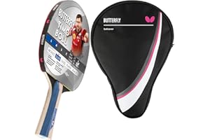 Butterfly® Timo Boll Silver rakieta do tenisa stołowego, rakieta do tenisa stołowego, rakieta dla ambitnych graczy rekreacyjnych, wysoka jakość, z certyfikatem ITTF, anatomiczny kształt uchwytu