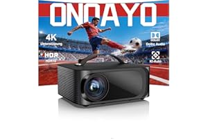 ‎ONOAYO Beamer 4K【800+ Offizielle Apps/Dolby Audio】 1500 ANSI | KI-Autofokus & HDR10 | HDMI eARC & CEC | WiFi 6 Bluetooth 5.4 | ONOAYO Smart Beamer 4K Heimkino perfekt für die WM