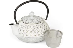 Victor Tetera de hierro fundido, marfil y oro, marfil y oro, 15x13x14 cm