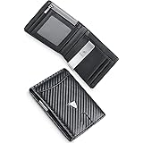 wilbest® Piccolo Portafoglio Uomo Slim Blocco RFID con Fermasoldi, con Tessere Tascabile Documenti, Porta Carte di Credito, F