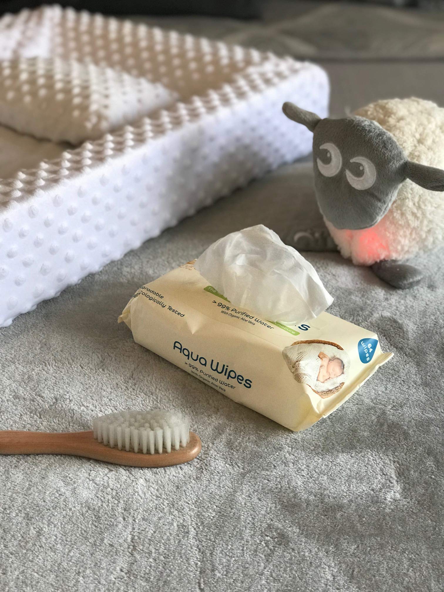 Aqua Wipes Lingettes pour bébés, Nouveauné, (sac de 4×64 lingettes