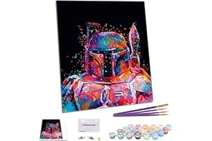 TAHEAT DIY Ölgemälde nach Zahlen, Leinwand Ölgemälde Soldat Star Wars für Erwachsene Kinder Malen nach Zahlen mit Pinseln ohne Rahmen 16 x 20 Zoll