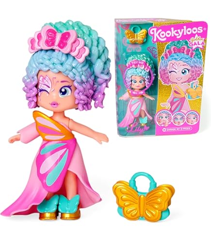 KOOKYLOOS Golden Gala Series CRYSTAL, Collectable Doll From The Golden Gala Series Contains The Doll Crystal 1 Bag Fashionable Clothes And Shoes And 1 Accessory 1 Doll 3 Different Faces - View #2